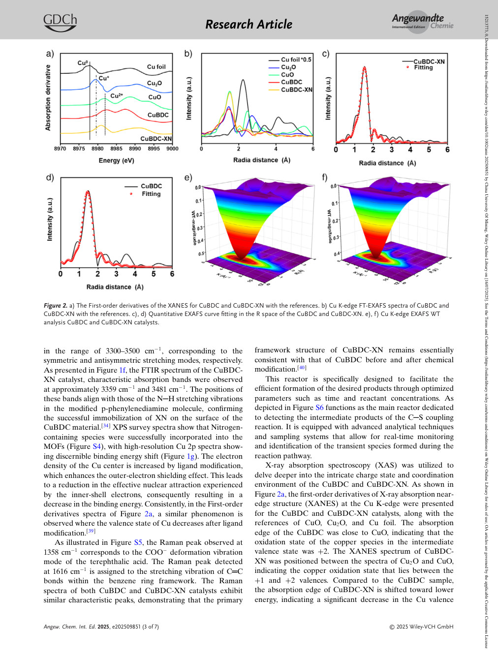 XAFS spectra and related characterization from the original publication (Figure 2, PDF page 3).