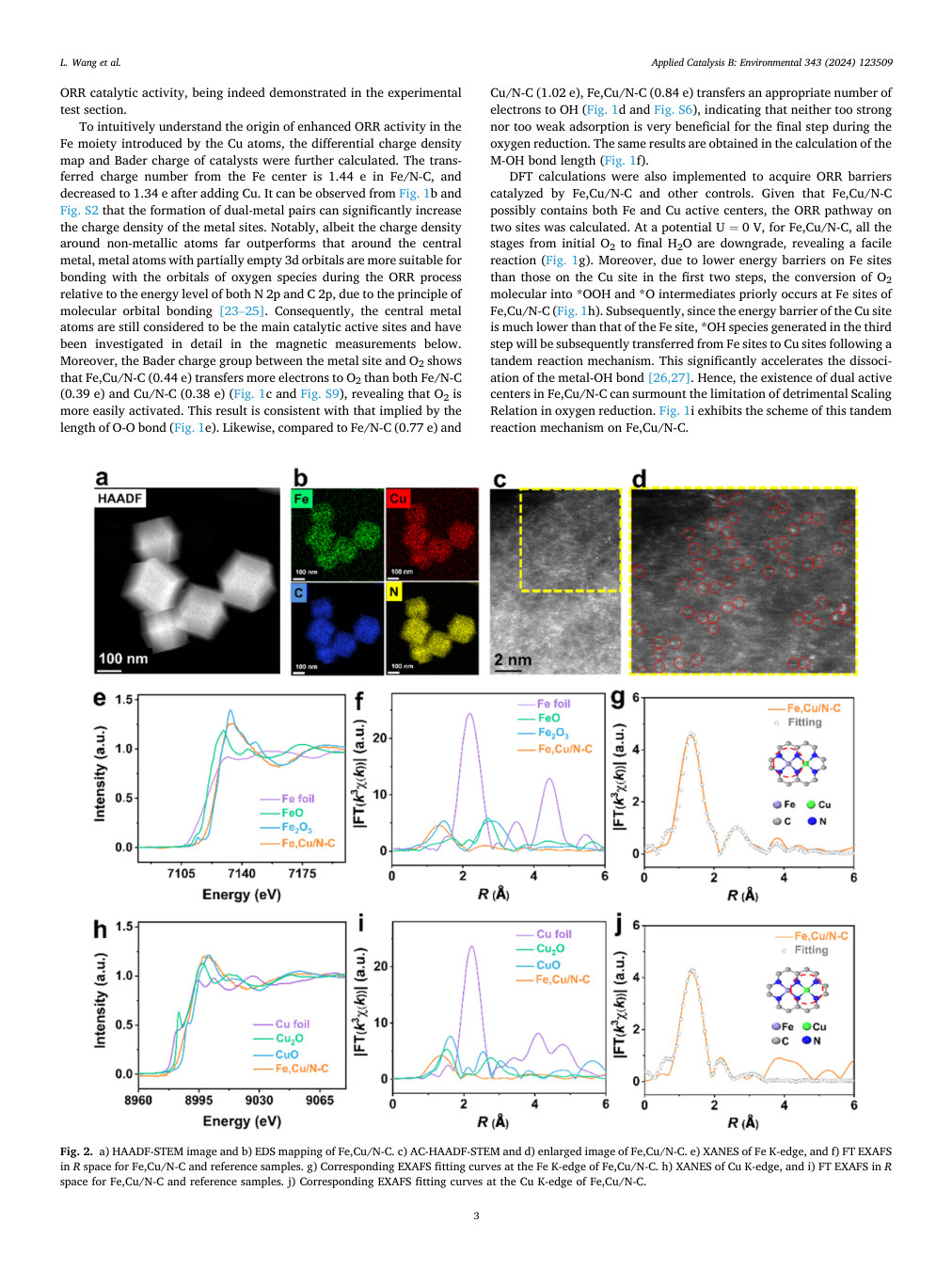 XAFS spectra and related characterization from the original publication (Figure 2, PDF page 3).