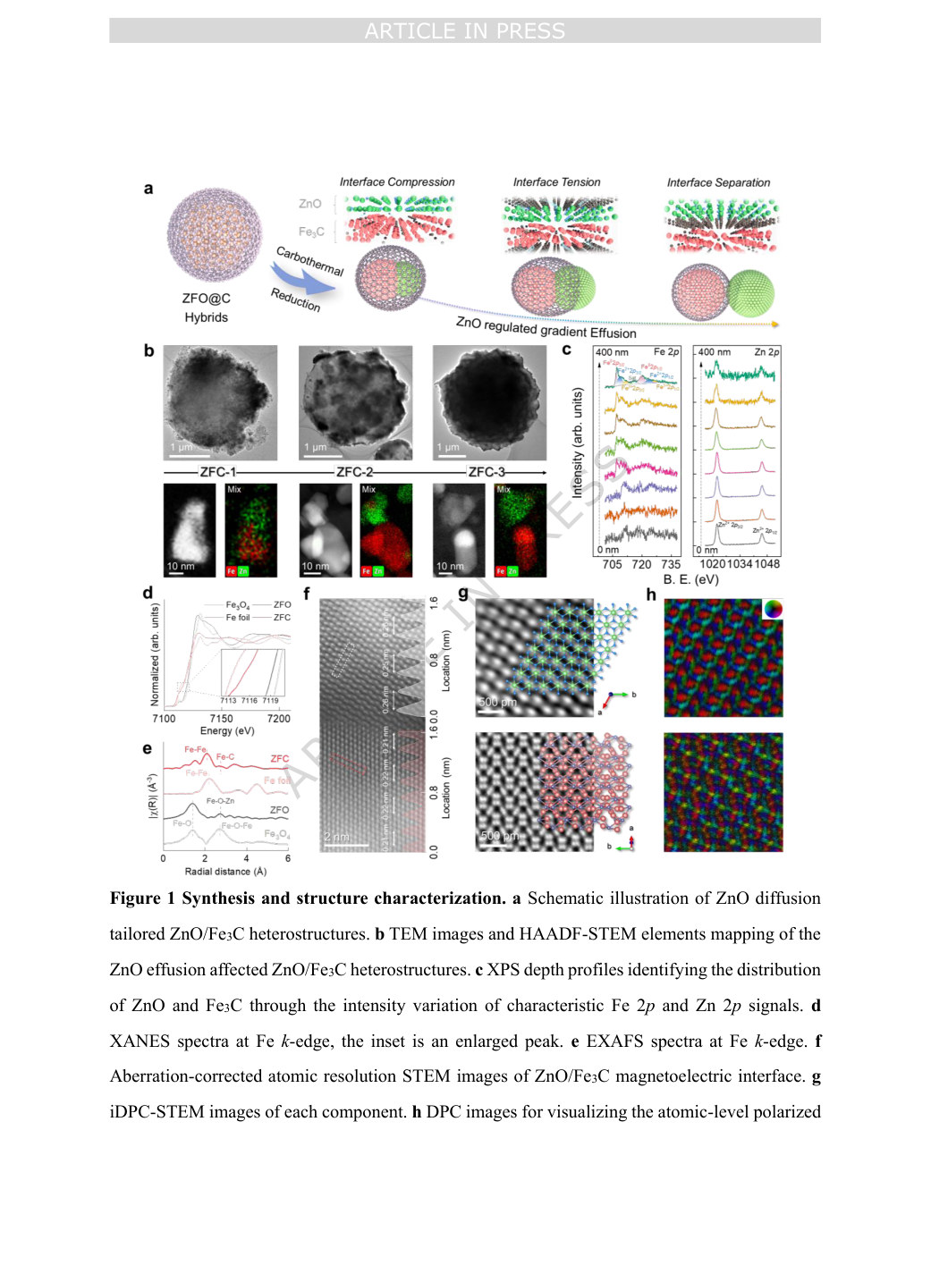 XAFS spectra and related characterization from the original publication (Figure 1, PDF page 22).