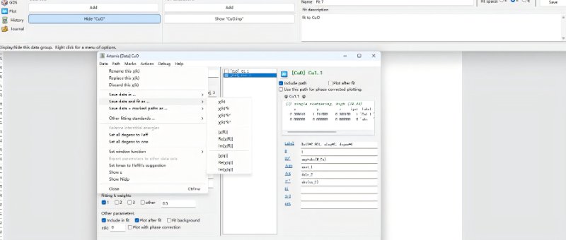 XAFS数据处理IV——数据导出小结